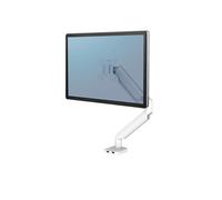 Fellowes Platinum Series Monitor Arm - Monitor Mount for 8KG 40 Inch Screens - Adjustable Monitor Desk Mount - Tilt 45 Pan 180 Swivel 360 Rotation 360 VESA 75 x 75/100 x 100 - White