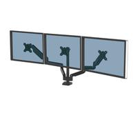 Fellowes Platinum Series Triple Monitor Arm - Monitor Mount for Three 7KG 27 Inch Screens - Adjustable Triple Monitor Desk Mount - Tilt 45° Pan 180° Swivel 360° Rotation 360°, VESA 75 x 75/100 x 100 -