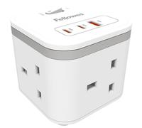 Fellowes Power Cube USB-A & USB-C 3-way 2m White