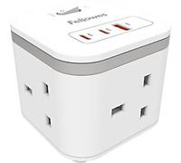 Fellowes Power Cube USB-A & USB-C 3-way 2m White