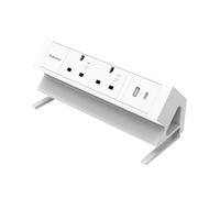 Fellowes Power Desk 2 Type G UK/IE 2 Sockets 1 USB-A + 1 USB-C Port White 100137181
