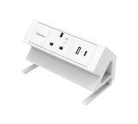 Fellowes Power Desk Socket with 1 Power Socket 1 USB-A & USB-C Ports White