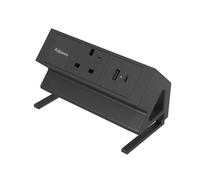 Fellowes Power Desk Type G UK/IE 1 Socket 1 USB-A + 1 USB-C Port Black 100136980