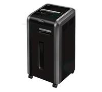 Fellowes Powershred 225i Strip-Cut Shredder. Shredding type: Strip shredding Working width: 24 cm Shredding size: 5.8 mm. Width: 435 mm Depth: 450.9 mm Height: 781.1 mm. Dimensions (WxDxH): 445 x 445 
