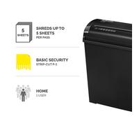 Fellowes P-25S paper shredder Strip shredding 22 cm Black, Grey