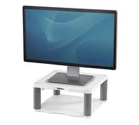 Fellowes Premium Adjustable Monitor Stand, White, Supports Up To 36kg or 21”, 5 Stacking Heights