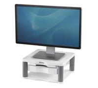 Fellowes Premium Plus Adjustable Monitor Stand, White