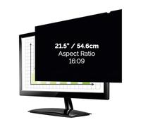 Fellowes PrivaScreen Anti Glare Black Privacy Filter & Screen Protector For Monitor/Computer, 21.5" Inches 16:9 Widescreen - Easy Attach & Removal With Quick Reveal Tabs