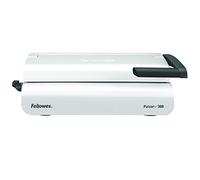 Fellowes Binding Machine - Pulsar+ 21-Hole, 300 Sheet Manual Paper Punch Comb Binder Machine with Starter Kit 10 Comb Bindings - Ideal for Small Office Use - White/Grey
