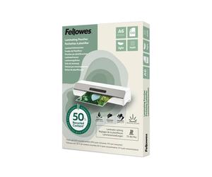 Fellowes Recycled A6 Matt Laminating Pouches Pack of 100 (LEK040001)