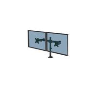 Fellowes Reflex Series Dual Monitor Arm - Ergonomic VESA Compliant Adjustable Stand with Tilt, Swivel, Rotation Functions - Cable Management System,