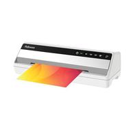 Fellowes Saturn 3i A4 Small Office Laminator 80-125 Micron. Rapid 1 minute warm up time. Including 10 free pouches., Black, Silver