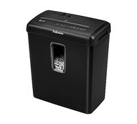 Fellowes Shredder Powershred FS-6C - 6 Sheet Cross Cut Paper Shredder for Home Use - Personal and Office Document Shredder - 15 Litre Bin - P-4 Security Level - Black