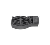 Fellowes Split Design Keyboard w/Microban® Product Protection Black USB Keyboard - Keyboard, USB, Black