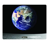 Fellowes Square Brite Mat Mouse Pad - Earth and Moon