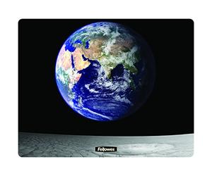 Fellowes Square Brite Mat Mouse Pad - Earth and Moon