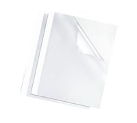 Fellowes Thermal Binding Cover A4 1.5Mm Clear Pvc Front White Card Back Pack 100