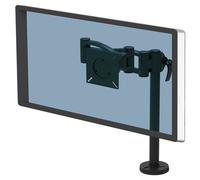 Fellowes Vista Single Monitor Arm - Monitor Mount for 10KG 32 Inch Screens - Adjustable Monitor Desk Mount - Pan 180° Rotation 360°, VESA 75 x 75/100 x 100 - Black