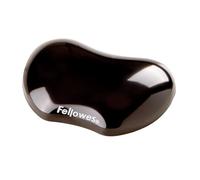 Fellowes Wrist Rest - Crystals Gel Flex Rest with Non Slip Rubber Base - Ergonomic Mouse Mat Wrist Support, Keyboard Rest for Computer, Laptop, Home Office Use - Black