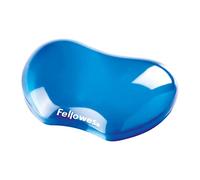 Fellowes Wrist Rest - Crystals Gel Wrist Rest with Non Slip Rubber Base - Ergonomic Mouse Mat Wrist Support, Keyboard Wrist Rest for Computer, Laptop, Home Office Use - Blue