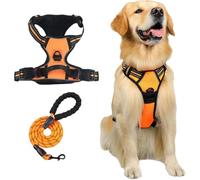 Fellstern Anti-Pull Harness, Anti-Pull Harness for Dogs, Adjustable, Soft (Orange, M)