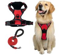 Fellstern Anti-Pull Harness, Anti-Pull Harness for Dogs, Adjustable, Soft (Red, XL)