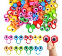 Felly 100 PCS Eye Finger Puppets Toys Set for Toddlers, Funny Googly Eye Rings Educational Kids Toys, Role-Playing, Classroom Creativity Rewards, Party Rings Favors for 2, 3, 4, 5, 6 Boys and Girls