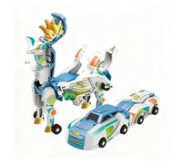 Felly Robocrash Magnetic Transforming Car, 2Pcs Automatic Deformation of Magnetic Connections, Deer Car Toys for 2 3 4 5 6 7 8 Years Old Boys and Girls Kids (blue)