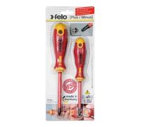 Felo 2pc Carded PZ1/PZ2 +/- VDE Screwdrivers