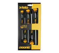 Felo Ergonic 5-Piece Screwdriver Set With Hammer Caps - Slotted 4.5/5.5/7.0 mm & Ph1/ph2