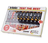 Felo 10 Piece Screwdriver Set Pozi, Torx & Slotted Ergonic XL Tool Rack 40091043