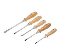 Felo Screwdriver Wooden Handle Slotted/Philips 5 Piece Set