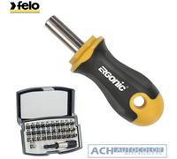 FELO Series 400 Ergonic Stubby Bit Holder Short Bit Screwdriver + Pro Bit Box