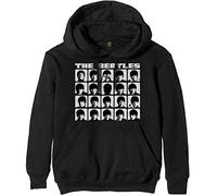 Felpa # Xxl Unisex Black # Hard Days Night Faces Mono