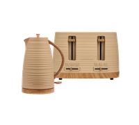 Felspar Brown Clay Kettle and Toaster Set