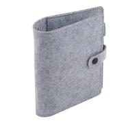 Felt 4 Rings Binder Covers with Card Pocket Elastic Pen Slot Refillable Notebook Binder Covers Inner Paper Not Included Felt Notebook Cover