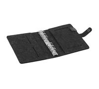Felt 4 Rings Binder Covers with Card Pocket Elastic Pen Slot Refillable Notebook Binder Covers Inner Paper Not Included Lightweight Felt Journal for Office