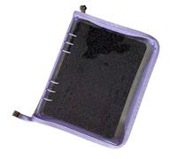Felt Badge Display Book, Portable Pin Badge Organizer Album with 8 Felt Pages, Enamel Pin Storage Holder, Compact Travel Badge Collector Book(Morado)