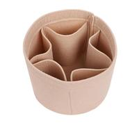 Felt Bag Organiser Insert 2 Style Felt Cloth Insert Bag Organizer Makeup Round Organizer Travel Inner Purse Portable Cosmetic Bags. Bag Insert for Tote Bag (Color : Light Coffee)