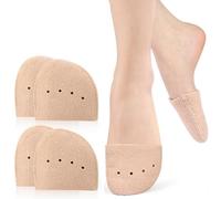 Felt Ballet Dance Toe Pads, 2 Pairs Breathable Ballet Dance Pointe Shoe Socks Pad Toe Cap, Soft Toe Pouches Pad Toes Protectors Ballet Shoe Toe Covers for Men Women Jazz Gymnastic Ballet Dance (S)