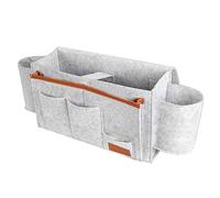 Felt Bed Caddy Felt Bedside Organizer Caddy Hanging Storage Pocket with Water Bottle Holder for Bed Sofa