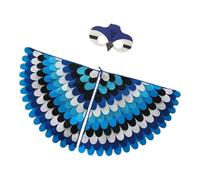 Felt Bird Capes - Bring Playtime To Life As Imagination Takes | Foldable Gradient Color Costume Wings Windproof Colorful Peafowl Wings | Children Ages 3-8 And Performers, Easy And Comfortable W