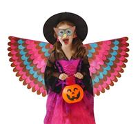 Felt Bird Capes - Bring Playtime To Life As Imagination Takes | Foldable Gradient Color Costume Wings Windproof Colorful Peafowl Wings | Children Ages 3-8 And Performers, Easy And Comfortable W