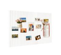 Felt Board 120 x 90 cm, 0,9 cm Thick Decorative Felt Pin Board with Nano Adhesive, Large Wall Decor Bulletin Board for Bedroom Living Room Study Office Flower Shop Classroom - White