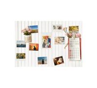 Felt Board 80 x 60 cm, 0,9 cm Thick Decorative Felt Pin Board with Nano Adhesive, Large Wall Decor Bulletin Board for Bedroom Living Room Study Office Flower Shop Classroom - White