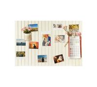 Felt Board 80 x 60 cm, 0,9 cm Thick Decorative Felt Pin Board with Nano Adhesive, Large Wall Decor Bulletin Board for Bedroom Living Room Study Office Flower Shop Classroom - Beige