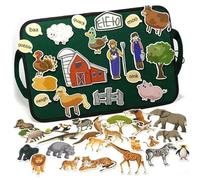 Felt Board for Toddlers, Animal Farm-Themed Felt Book, Foldable Quiet Book Story Sets with Portable Handle Story Activities Play Kit for Kids Gift 1 Set