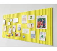 Felt Bulletin Board,Felt Wall Tiles with Push Pin and Safe Removable Adhesive Tabs,Self Adhesive Pin Board Wall Tiles for Photos Memos,Cork Panels (Yellow)