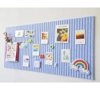 Felt Bulletin Board,Felt Wall Tiles with Push Pin and Safe Removable Adhesive Tabs,Self Adhesive Pin Board Wall Tiles for Photos Memos,Cork Panels (Blue1)