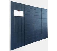 Felt Bulletin Board Tiles | Modern Cork Board Alternative | Large Cork Boards for Walls | Aesthetic Felt Wall Panels for Office & Home Decor | Pinboard & Photo Board (12-Pack) | Prussian Blue